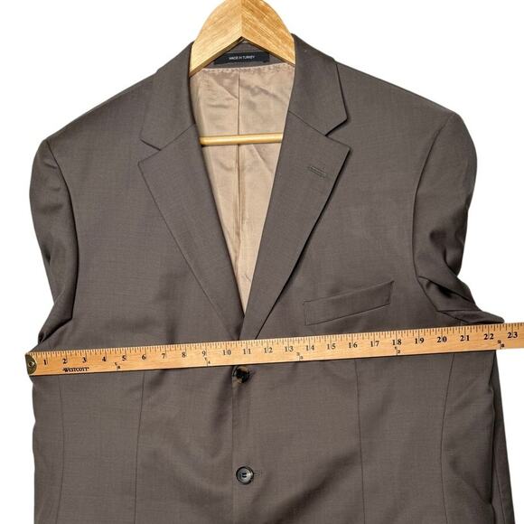 Hugo Boss 44R Scorcese Movie Blazer 100% Wool Dinner Suit Jacket 3 Button Taupe - Picture 5 of 9